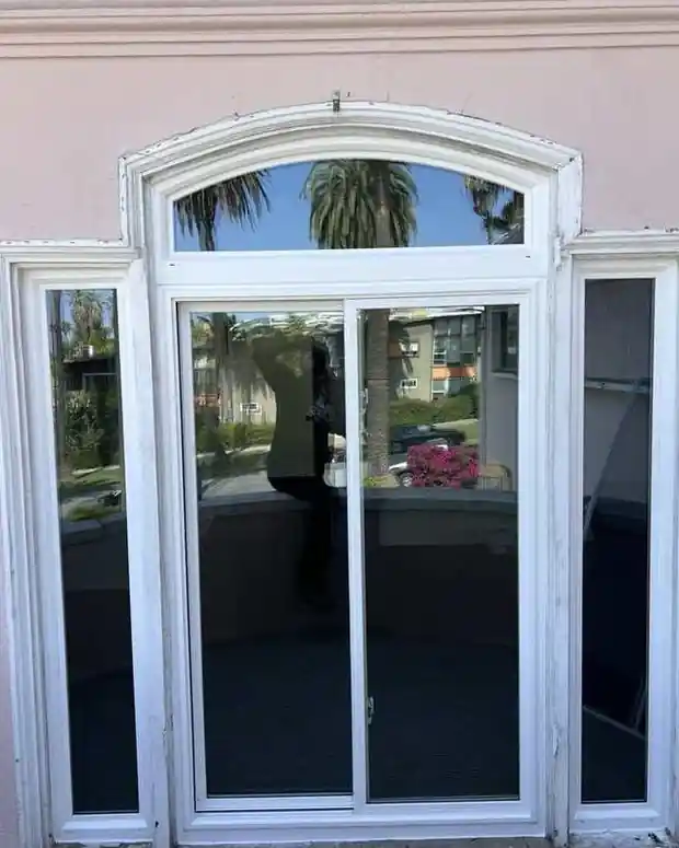 Arched window and slider combination