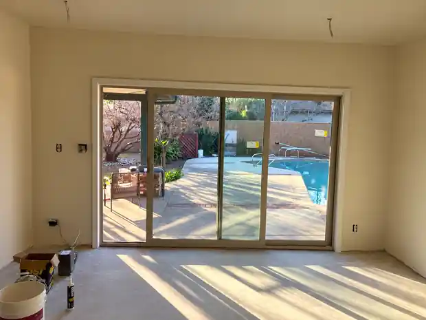Sliding patio door interior